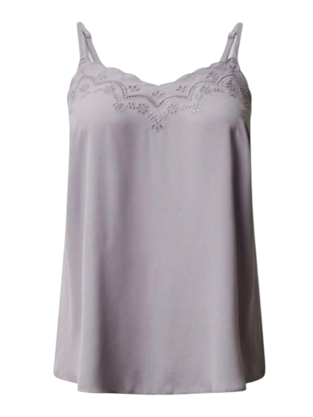 Torrid Gray Lilac Embroidered Sophie‎ Georgette Cami Plus Size 2X NWT